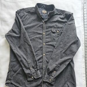NEXT SHIRTING‎ Men's woven Long Sleeve Button Up, Patch Pmchest Pocket 2xl, Gray